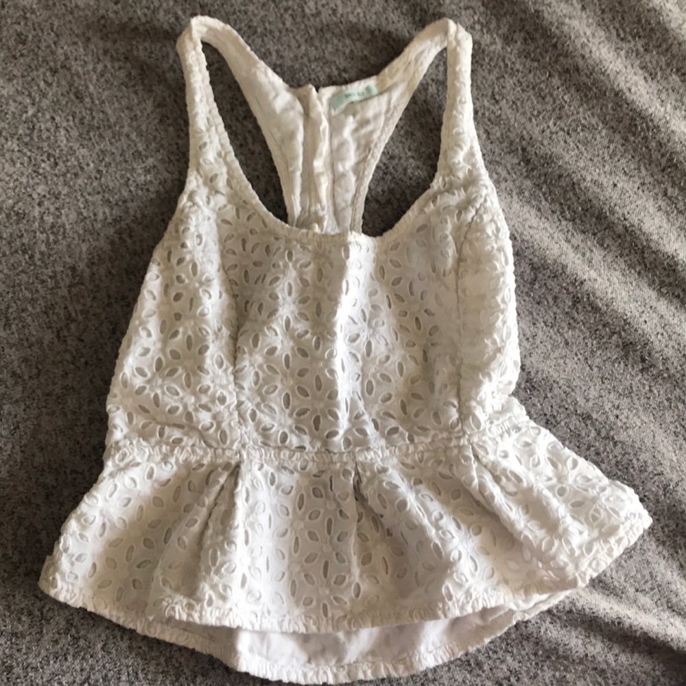 Urban Outfitters “Kimchi Blue” - White Peplum Top